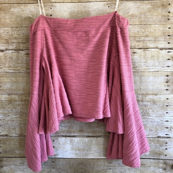 Moon River Off the Shoulder Bell Sleeve Blouse - Picture 5 of 8